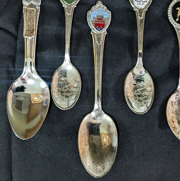 Lot of 5 Vintage Collectible 3.5"-4.5"  Souvenir Spoons from California - Picture 4 of 6